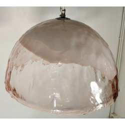 La Murrina LAMPADARIO VETRO MURANO Rosa Bianco ANNI 80 LAMPADA SOFFITTO VINTAGE