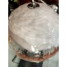La Murrina LAMPADARIO VETRO MURANO Rosa Bianco ANNI 80 LAMPADA SOFFITTO VINTAGE
