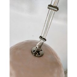 La Murrina LAMPADARIO VETRO MURANO Rosa Bianco ANNI 80 LAMPADA SOFFITTO VINTAGE