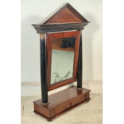 ANTICA PSICHE a TEMPIO SPECCHIO da TAVOLO BASCULANTE CASSETTO LEGNO NOCE IMPERO