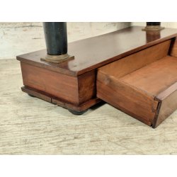 ANTICA PSICHE a TEMPIO SPECCHIO da TAVOLO BASCULANTE CASSETTO LEGNO NOCE IMPERO