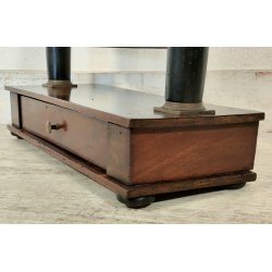 ANTICA PSICHE a TEMPIO SPECCHIO da TAVOLO BASCULANTE CASSETTO LEGNO NOCE IMPERO