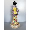 SCULTURA STATUINA FIGURA ORIENTALE CERAMICA POLICROMA Artenova 14