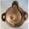 ANTICA OLLA TERRACOTTA VASO BIANSATO con COPERCHIO BERBERO OTTOMANO XIX sec