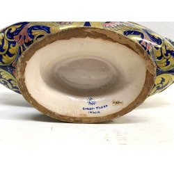 ANTICO VASO CENTROTAVOLA JARDINIERE Gualdo Tadino CERAMICA MAIOLICA LUSTRO '30