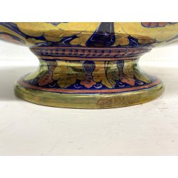 ANTICO VASO CENTROTAVOLA JARDINIERE Gualdo Tadino CERAMICA MAIOLICA LUSTRO '30