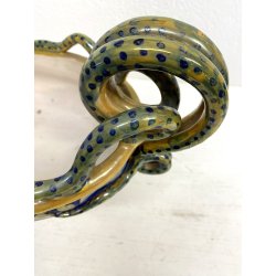 ANTICO VASO CENTROTAVOLA JARDINIERE Gualdo Tadino CERAMICA MAIOLICA LUSTRO '30