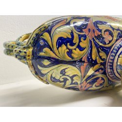 ANTICO VASO CENTROTAVOLA JARDINIERE Gualdo Tadino CERAMICA MAIOLICA LUSTRO '30