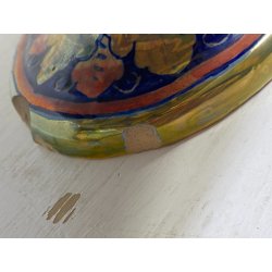 ANTICO VASO CENTROTAVOLA JARDINIERE Gualdo Tadino CERAMICA MAIOLICA LUSTRO '30