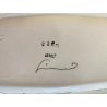 PIATTO OVALE da PARETE Stile Elio Schiavon CERAMICA SMALTATA DECORO PESCATORE