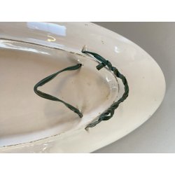 PIATTO OVALE da PARETE Stile Elio Schiavon CERAMICA SMALTATA DECORO PESCATORE