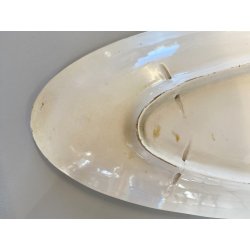 PIATTO OVALE da PARETE Stile Elio Schiavon CERAMICA SMALTATA DECORO PESCATORE