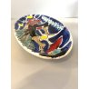 PIATTO OVALE da PARETE Stile Elio Schiavon CERAMICA SMALTATA DECORO PESCATORE