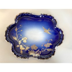 SET CAFFE PORCELLANA Rosenthal BLU COBALTO DECORO LIBERTY SILVER OVERLAY DANNI