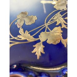 SET CAFFE PORCELLANA Rosenthal BLU COBALTO DECORO LIBERTY SILVER OVERLAY DANNI