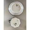 SET CAFFE PORCELLANA Rosenthal BLU COBALTO DECORO LIBERTY SILVER OVERLAY DANNI