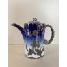 SET CAFFE PORCELLANA Rosenthal BLU COBALTO DECORO LIBERTY SILVER OVERLAY DANNI