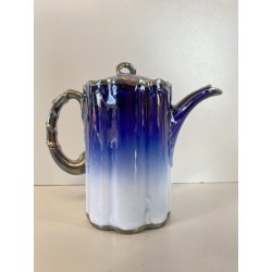 SET CAFFE PORCELLANA Rosenthal BLU COBALTO DECORO LIBERTY SILVER OVERLAY DANNI