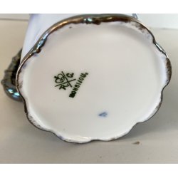 SET CAFFE PORCELLANA Rosenthal BLU COBALTO DECORO LIBERTY SILVER OVERLAY DANNI