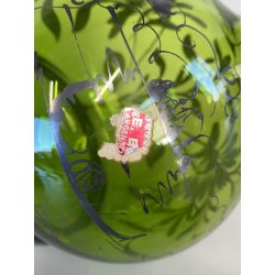 ANTICO SET LIQUORE ROSOLIO DECANTER 6 PERS. VETRO MURANO DECORO SILVER OVERLAY