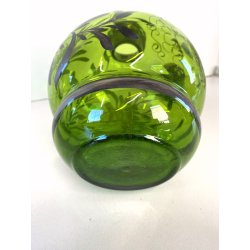 ANTICO SET LIQUORE ROSOLIO DECANTER 6 PERS. VETRO MURANO DECORO SILVER OVERLAY