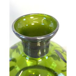 ANTICO SET LIQUORE ROSOLIO DECANTER 6 PERS. VETRO MURANO DECORO SILVER OVERLAY