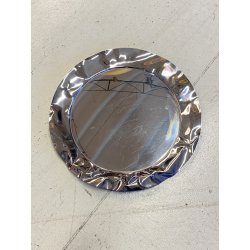 VASSOIO ACCIAIO INOX DESIGN  Lluis Clotet PER ALESSI "Foix" ø 44 cm VINTAGE TRAY