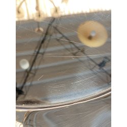 VASSOIO ACCIAIO INOX DESIGN  Lluis Clotet PER ALESSI "Foix" ø 44 cm VINTAGE TRAY