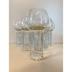 LOTTO 14 BICCHIERI CRISTALLO DESIGN ATTR. Sergio Asti MID CENTURY MODERN '70s