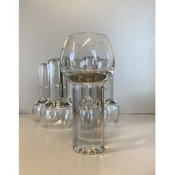 LOTTO 14 BICCHIERI CRISTALLO DESIGN ATTR. Sergio Asti MID CENTURY MODERN '70s