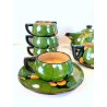 ANTICO SERVIZIO Te CAFFè 6 Pers. ART DECO' CERAMICHE Ribassanelli ROMA VERDE '30