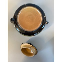 ANTICO SERVIZIO Te CAFFè 6 Pers. ART DECO' CERAMICHE Ribassanelli ROMA VERDE '30