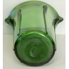 GRANDE VASO VERDE di EMPOLI anni 50 TRONCO-CONICO VETRO SOFFIATO GOCCE Murano