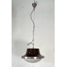 LAMPADARIO SOSPENSIONE DESIGN Sergio Mazza Tau VETRO ACCIAIO CROMATO ANNI 60