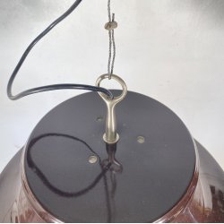 LAMPADARIO SOSPENSIONE DESIGN Sergio Mazza Tau VETRO ACCIAIO CROMATO ANNI 60