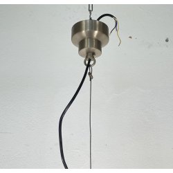LAMPADARIO SOSPENSIONE DESIGN Sergio Mazza Tau VETRO ACCIAIO CROMATO ANNI 60