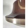 LAMPADARIO SOSPENSIONE DESIGN Sergio Mazza Tau VETRO ACCIAIO CROMATO ANNI 60