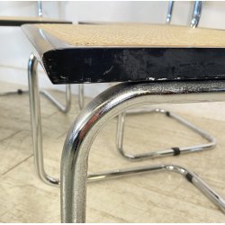 SET 4 SEDIA CESCA MARCEL BREUER ACCIAIO PAGLIA DI VIENNA DESIGN ANNI 60/70 CHAIR