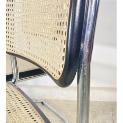 SET 4 SEDIA CESCA MARCEL BREUER ACCIAIO PAGLIA DI VIENNA DESIGN ANNI 60/70 CHAIR