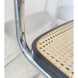 SET 4 SEDIA CESCA MARCEL BREUER ACCIAIO PAGLIA DI VIENNA DESIGN ANNI 60/70 CHAIR