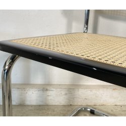 SET 4 SEDIA CESCA MARCEL BREUER ACCIAIO PAGLIA DI VIENNA DESIGN ANNI 60/70 CHAIR