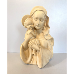 SCULTURA CERAMICA BUSTO MADONNA GESU' BAMBINO MARIA NATIVITA' 700/46 ITALY
