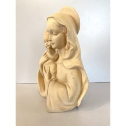 SCULTURA CERAMICA BUSTO MADONNA GESU' BAMBINO MARIA NATIVITA' 700/46 ITALY