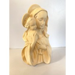 SCULTURA CERAMICA BUSTO MADONNA GESU' BAMBINO MARIA NATIVITA' 700/46 ITALY