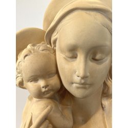 SCULTURA CERAMICA BUSTO MADONNA GESU' BAMBINO MARIA NATIVITA' 700/46 ITALY