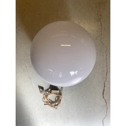 LAMPADA da TAVOLO DESIGN E. Tronconi  ACCIAIO VETRO MURANO ø 32x30 cm/h ANNI '70