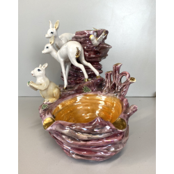 SCULTURA CERAMICA G. Girardi CERBIATTO SCOIATTOLO SVUOTATASCHE PORTACENERE '50