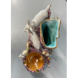 SCULTURA CERAMICA G. Girardi CERBIATTO SCOIATTOLO SVUOTATASCHE PORTACENERE '50