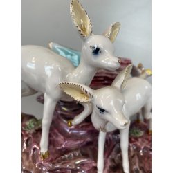 SCULTURA CERAMICA G. Girardi CERBIATTO SCOIATTOLO SVUOTATASCHE PORTACENERE '50