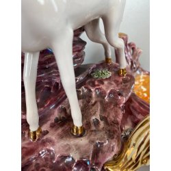 SCULTURA CERAMICA G. Girardi CERBIATTO SCOIATTOLO SVUOTATASCHE PORTACENERE '50